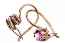 Original Vintage 14K Rose Gold Amethyst Earrings Vintage vec053r